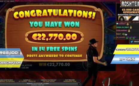 INSANE €22.000 RECORD WIN On The Dog House // Online Casino Highlights #7