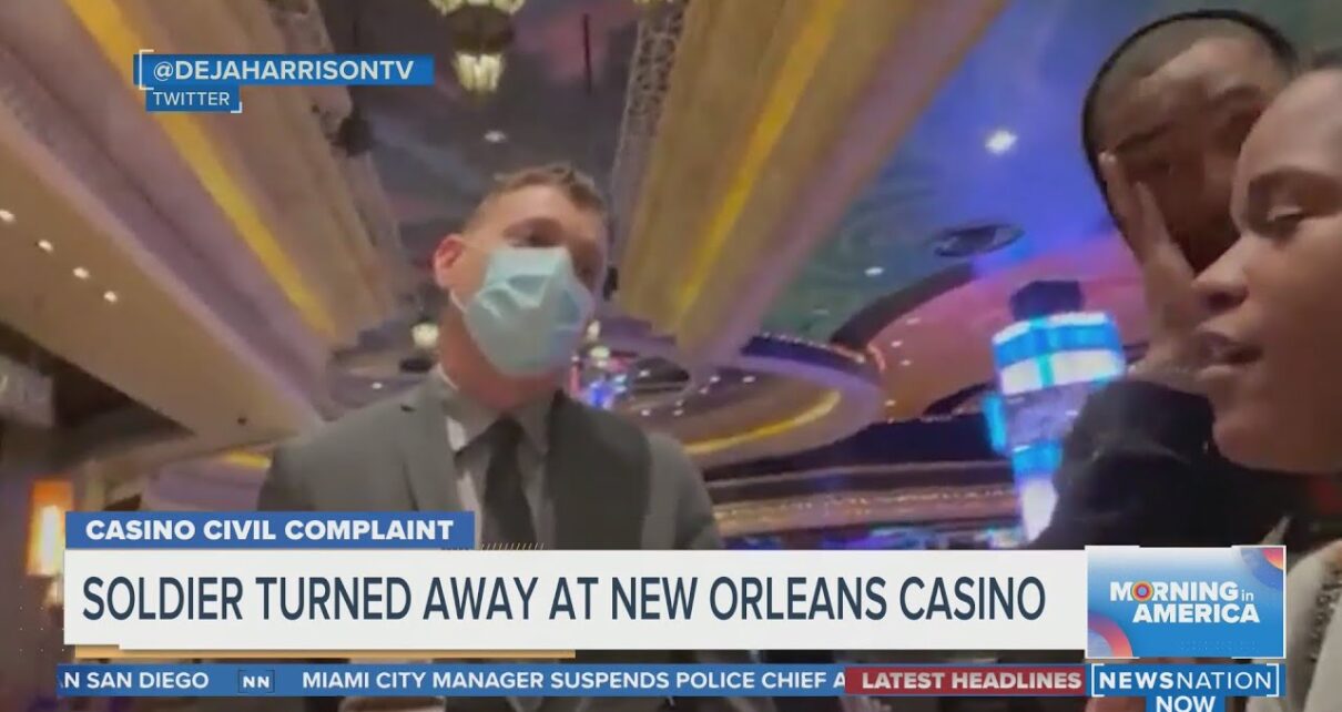 Soldier speaks out after being turned away at New Orleans casino