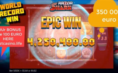 WORLD RECORD BIG WIN ON ONLINE CASINO   HUGO WIN   350 000 EURO – casino biggest win ever