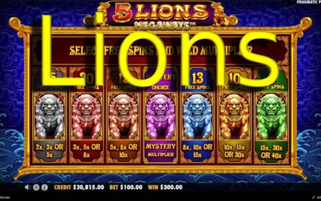 5 LIONS MEGAWAYS MAX win ??? slot Many Bonuses 1xbet Pragmatic online casino