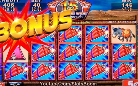 BIG WIN BONUS!!! MONEY BLAST !!! 5c KONAMI SLOT in Casino