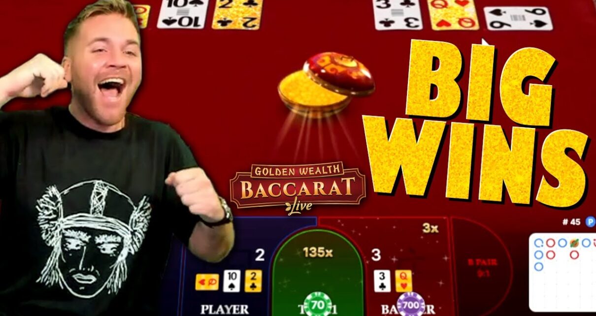 BIG WINS on Golden Wealth Baccarat!
