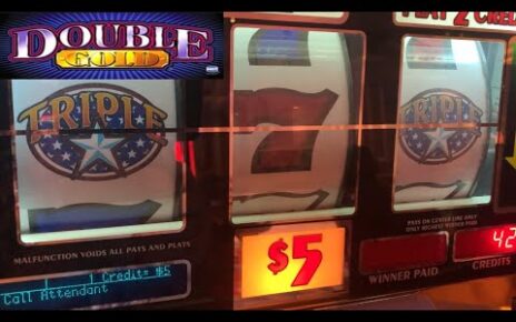 CLASSIC OLD SCHOOL HIGH LIMIT CASINO SLOTS: DOUBLE GOLD + TRIPLE STARS SLOT PLAY! JACKPOT!