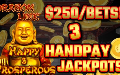 Dragon Link Happy Prosperous HIGH LIMIT 0 Bonus Round ~ Slot Machine Casino (3) HANDPAY JACKPOTS