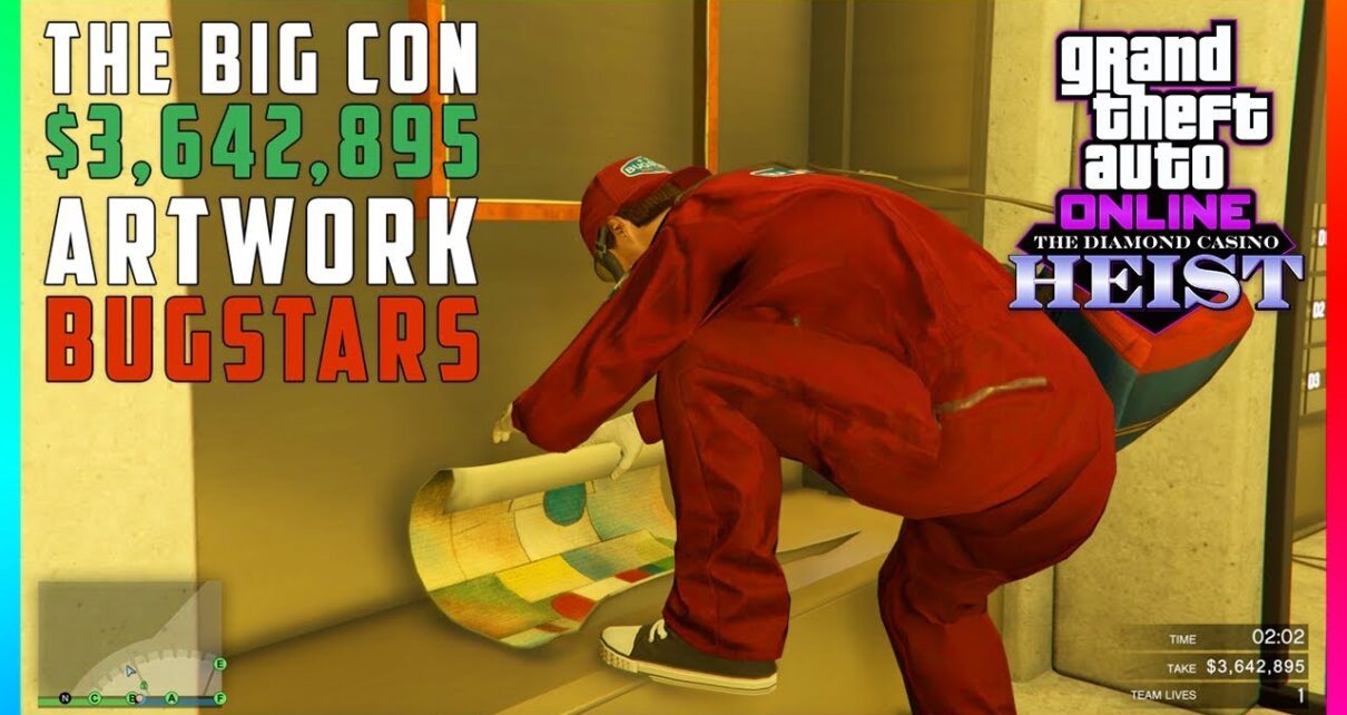 GTA 5 Online The Diamond Casino Heist The Big Con ,642,895 Bugstars Approach Artwork MAX Payout!