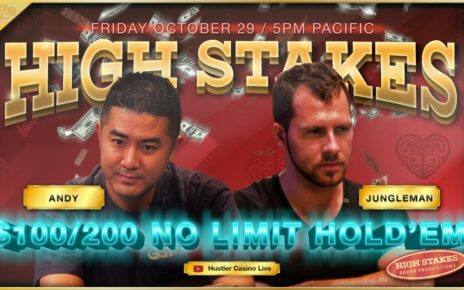 SUPER HIGH STAKES POKER w/ Jungleman & Andy!!! 0/200!!! Commentary by DGAF