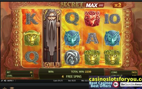 Secret of the Stones MAX, Online Casino Slots Bonus