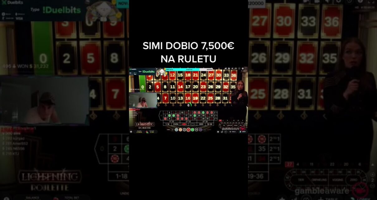 Simi dobio 7500$ na ruletu (online casino)