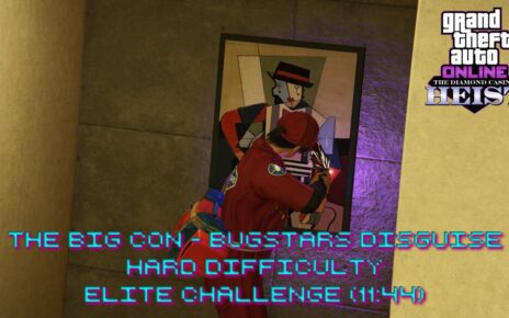 The Diamond Casino Heist: Big Con Approach, Bugstars Disguise (Elite Challenge – 11:44) – GTA Online