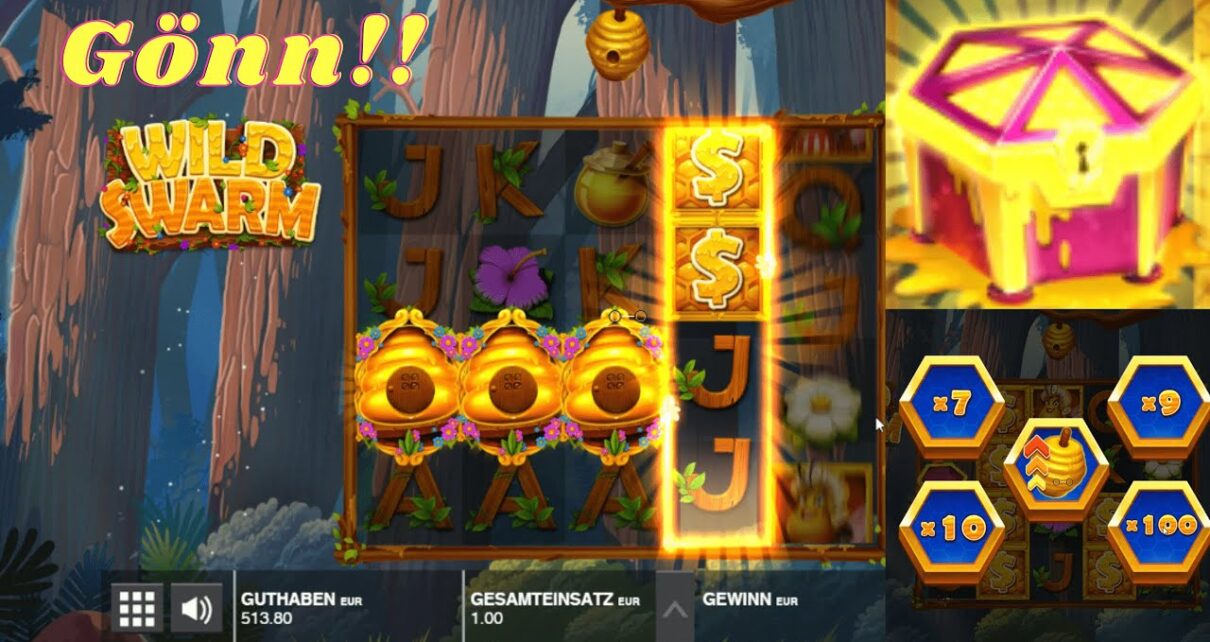 Wie weit kommen wir mit 50€ im Online Casino bei WILD SWARM?!