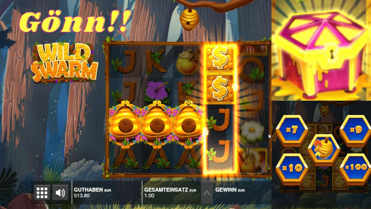 Wie weit kommen wir mit 50€ im Online Casino bei WILD SWARM?!