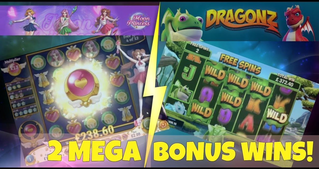 2 MEGA BONUS WINS! Moon Princess & Dragonz (Online Casino + Slots)