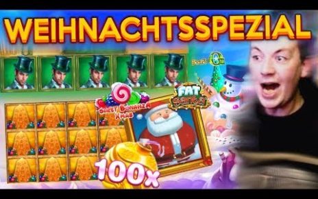 BIG WIN WeihnachtsSpezial Online Casino Compilation mit Fat Santa, Ramses Book Xmas, Sweet Bonanza