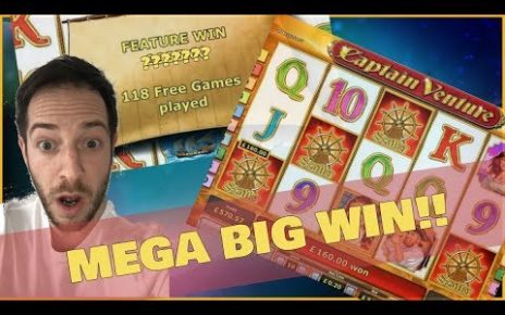 CAPTAIN VENTURE MEGA BIG WIN!! 118 Free Spins!! ( Online Casino )