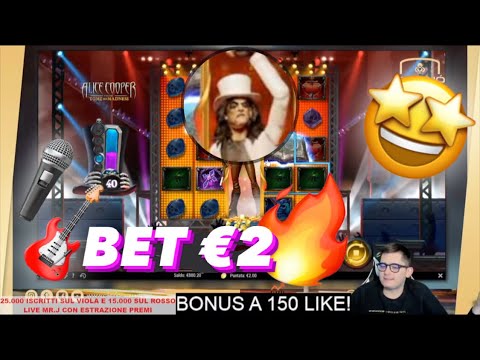 ? CASINÒ ONLINE: Mr. Value PRENDE il bonus alla slot Alice Cooper ? a BET €2 ?