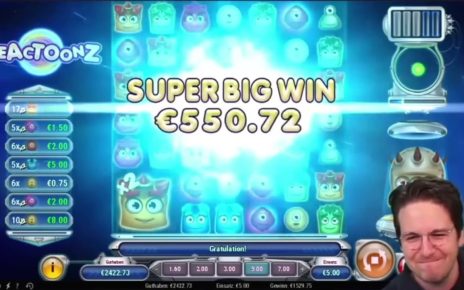 Epic win Reactoonz  |online casino slot