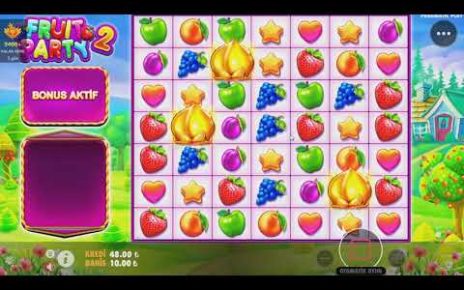 FRUİT PARTY 2 SON KURŞUNLA 412X VURGUN / GÜZEL DÖNDÜ #FruitParty2 #Slot #Casino