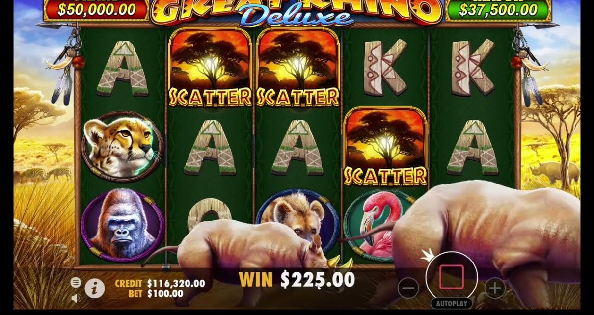 GREAT RHINO DELUXE MASSIVE WIN ?? Many Bonuses online casino Must view