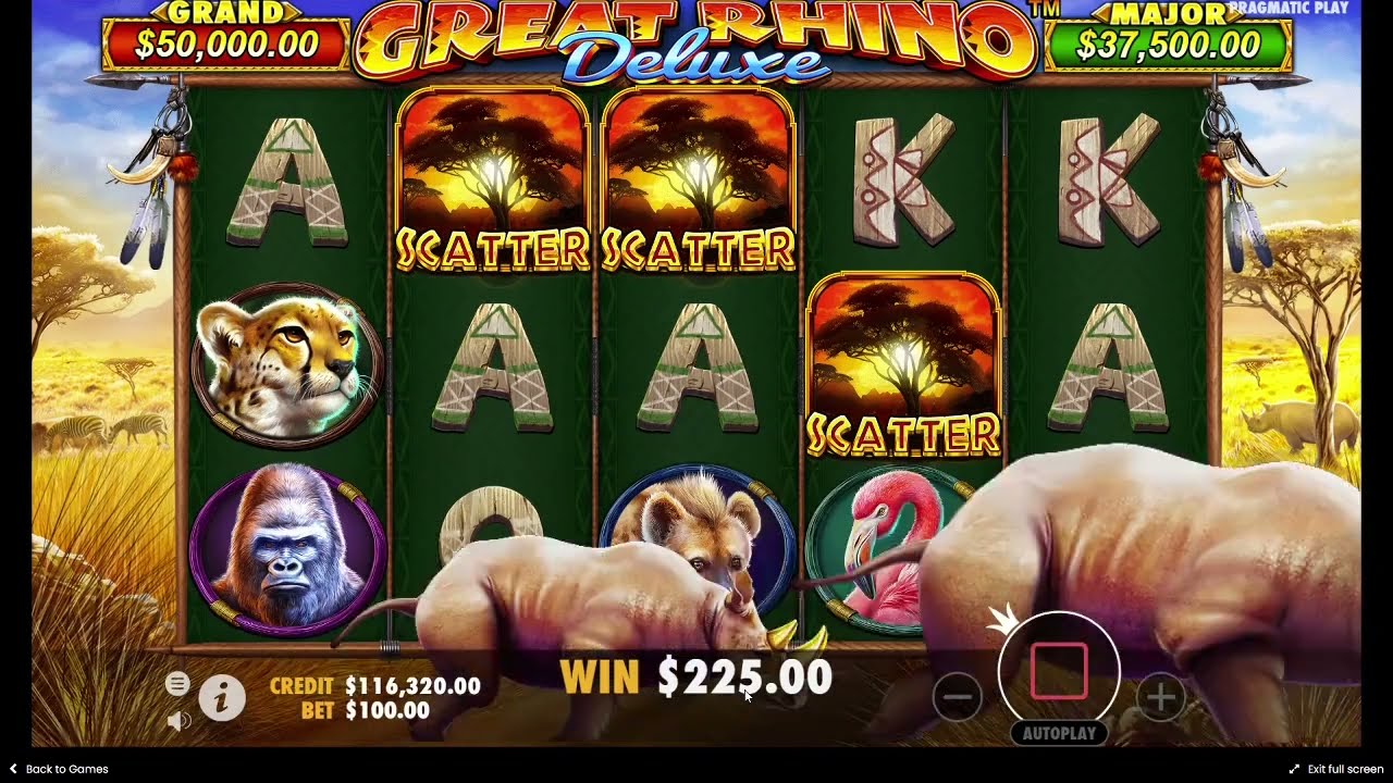 GREAT RHINO DELUXE MASSIVE WIN ?? Many Bonuses online casino Must See