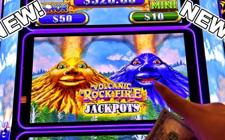 THE ALL NEW VOLCANIC stone FIRE JACKPOTS!!!! – New Las Vegas Rampart Casino Konami Slot Machine Bonus