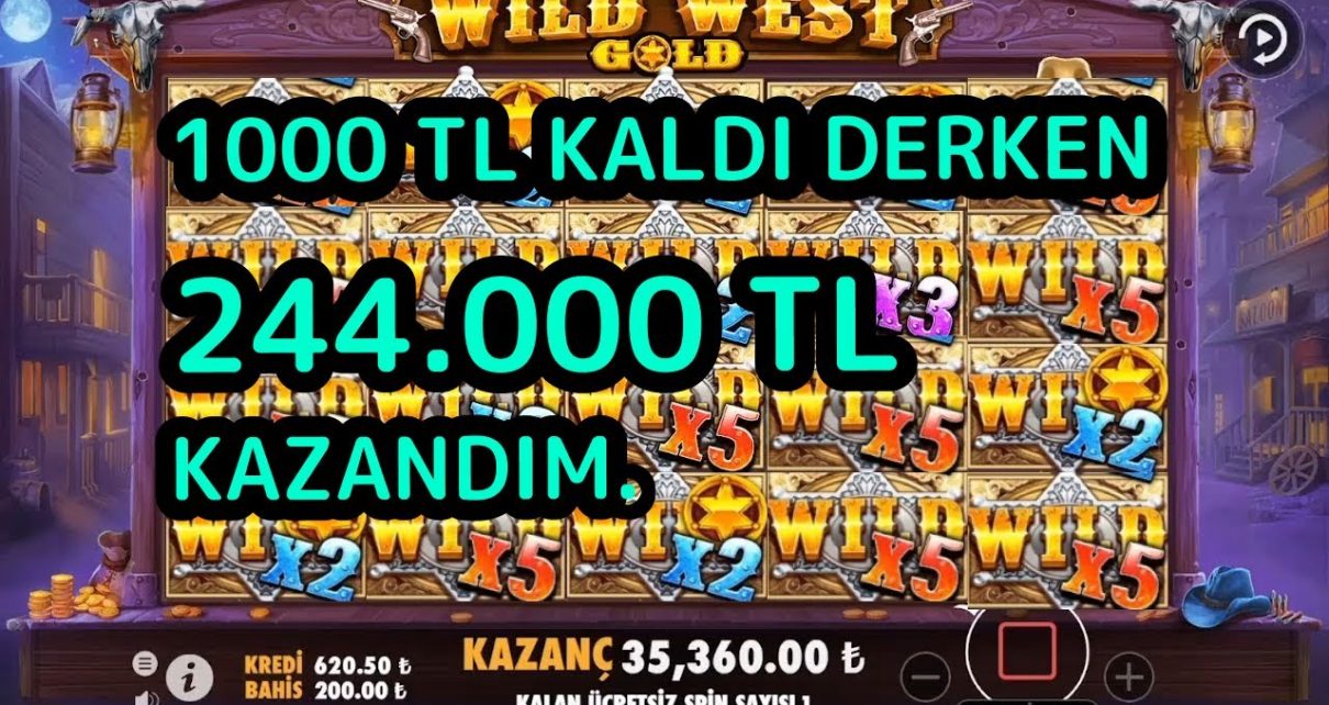 Wild West Gold | Maksimum Kazanç Yakaladım 244.000 TL Ödedi. | #slot #casino #pragmatic