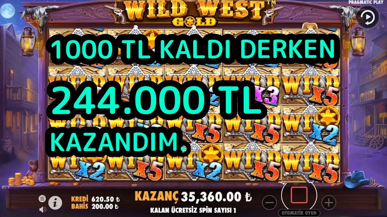 Wild West Gold | Maksimum Kazanç Yakaladım 244.000 TL Ödedi. | #slot #casino #pragmatic