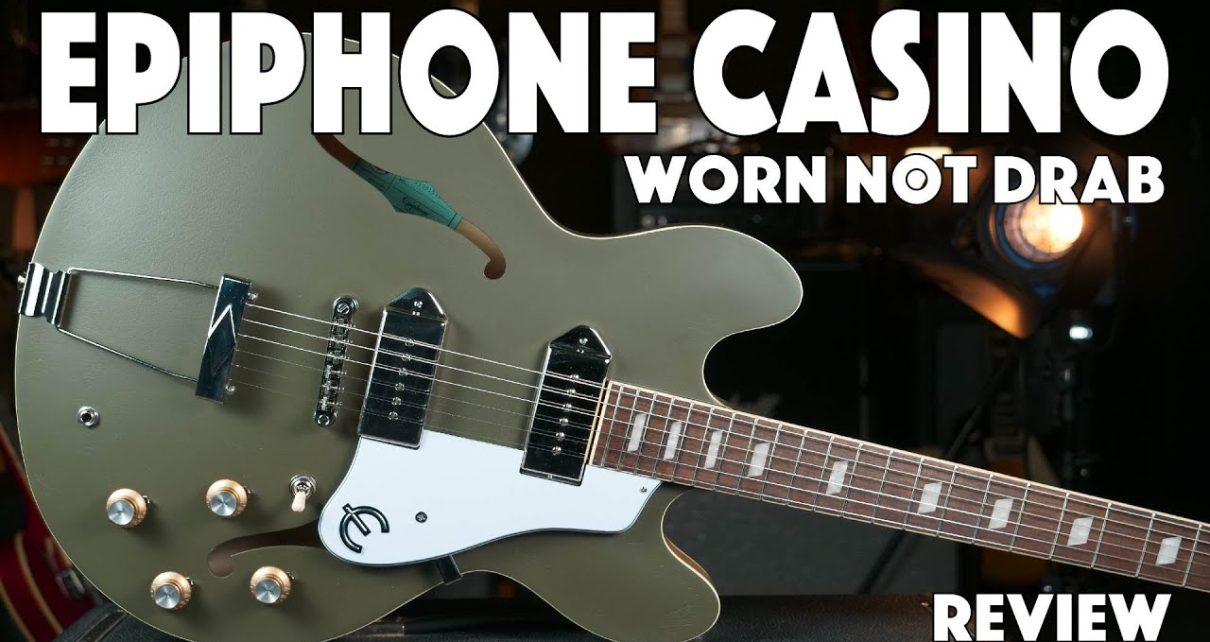 Epiphone Casino in Worn Olive Drab – P90 Hollow Body – Guitar Review