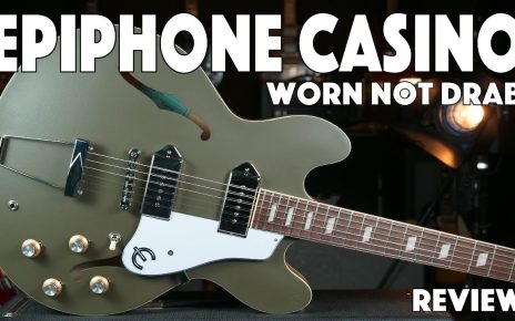 Epiphone Casino in Worn Olive Drab – P90 Hollow Body – Guitar Review