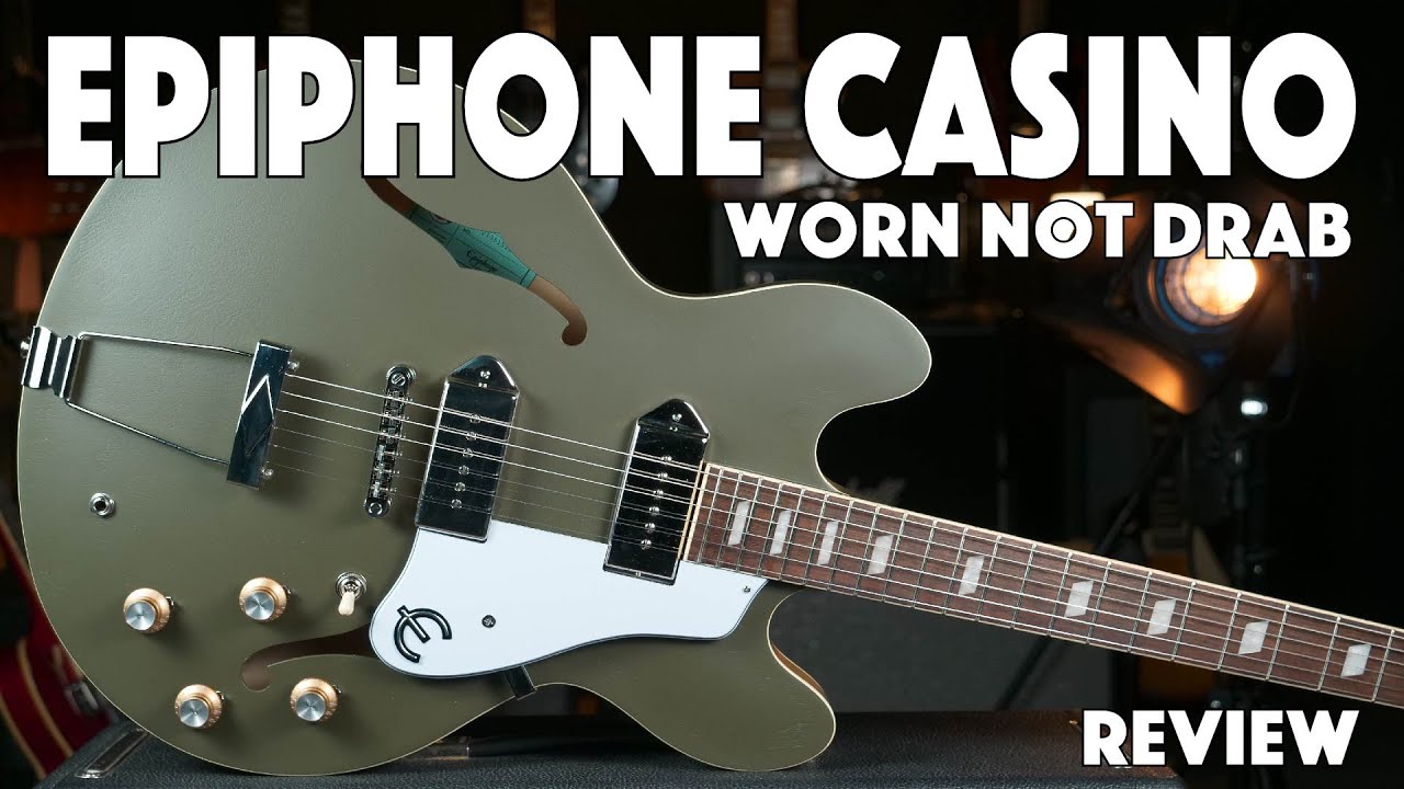 Epiphone Casino in Worn Olive Drab - P90 Hollow Body - Guitar Review