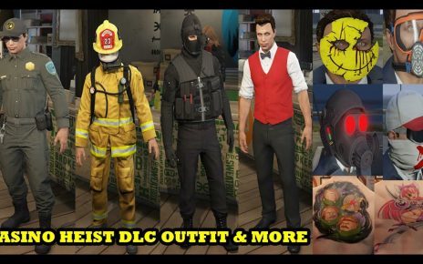 GTA ONLINE CASINO: ALL NEW HEIST OUTFITS / NEW MASKS & NEW TATTOOS (CASINO HEIST DLC UPDATE)