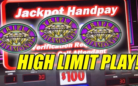 HUGE BETS 0 A SPIN LIVE HIGH LIMIT SLOT MACHINE PLAY ON DOUBLE DIAMOND SLOT MACHINE