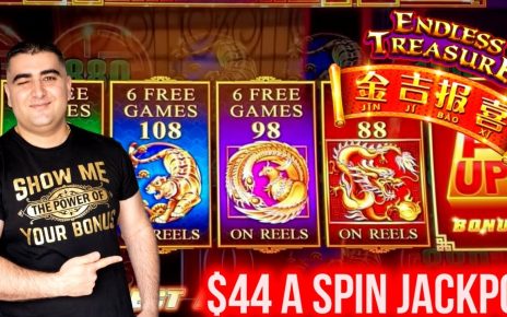 High Limit Endless Treasure Slot HANDPAY JACKPOT ! Live Slot Play At Casino