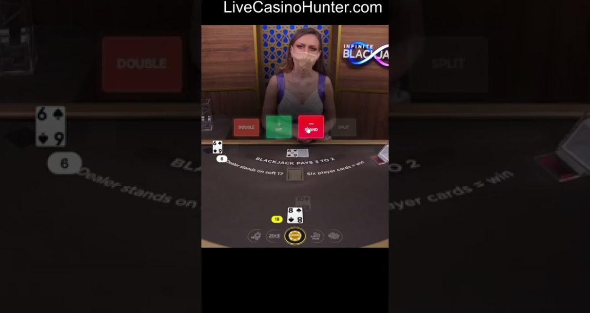Live BlackJack Hit on 16 Get 21 Luck Dealer – Online Casino
