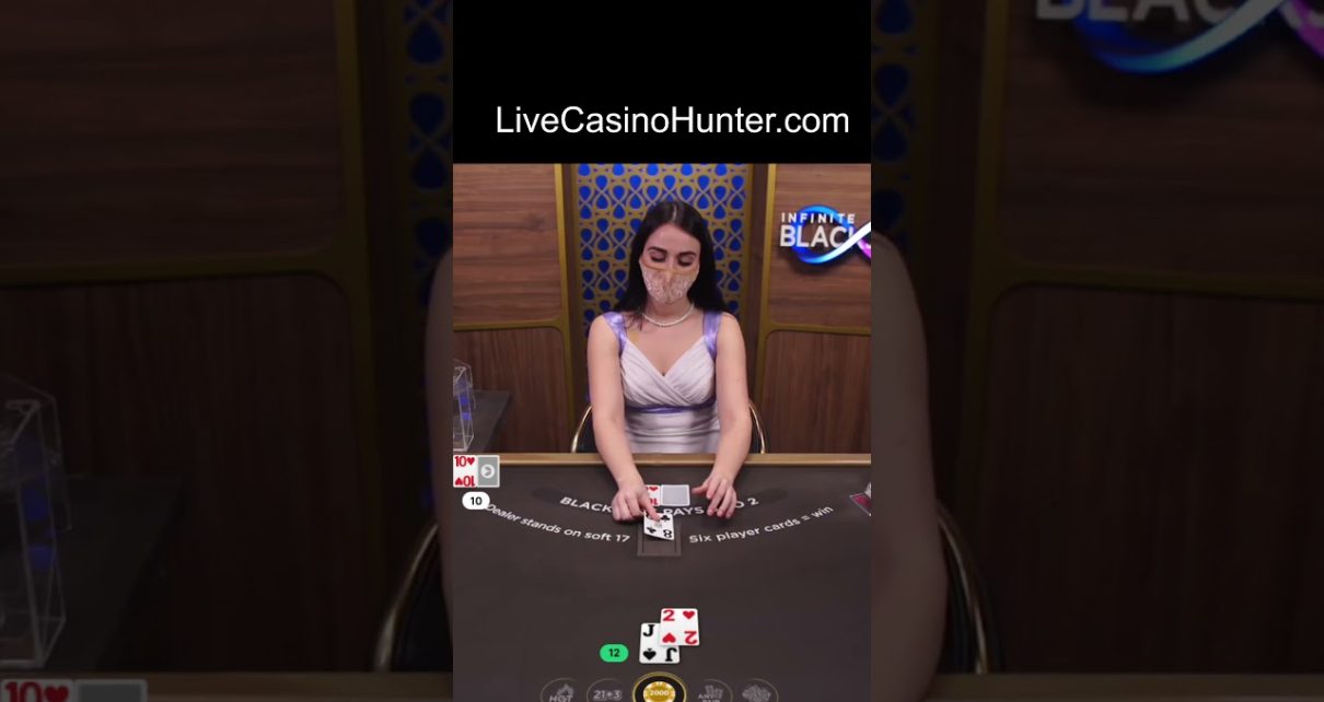 Live Blackjack With Hot Casino Dealer – Online Casino #shorts #livecasino #gambling