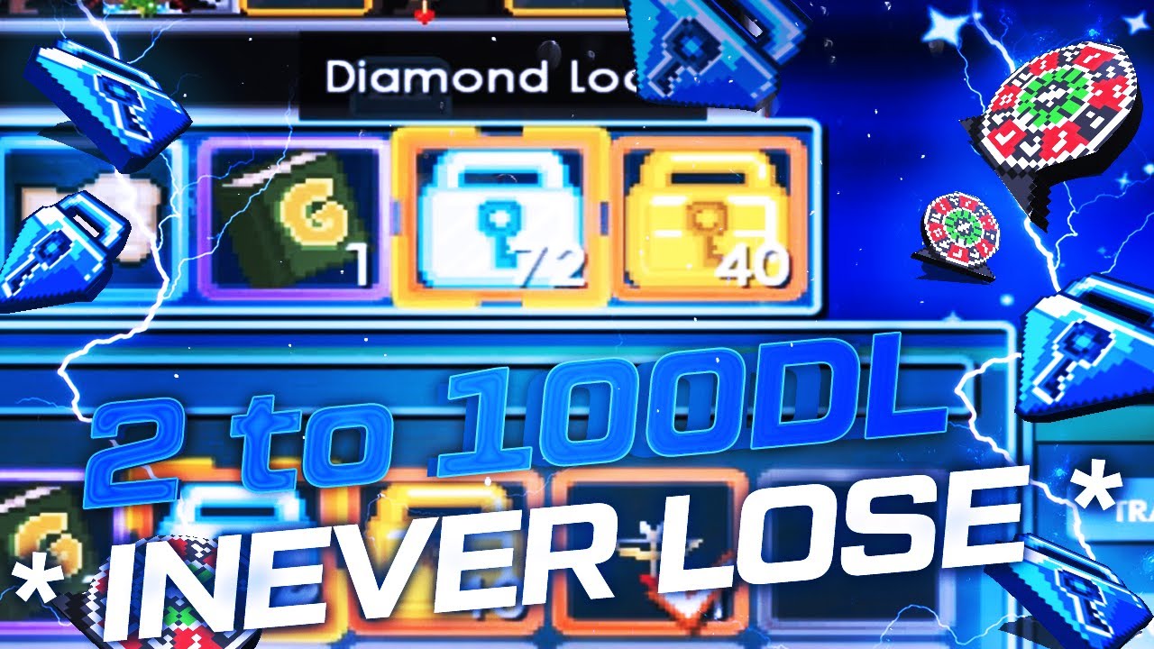 Playing Casino 2 DL to 100 DL ( NEVER LOSE !! ) | Growtopia Casino