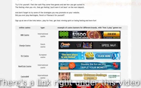 make to a greater extent than money as an online casino affiliate