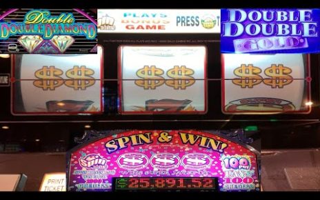 CLASSIC OLD schoolhouse CASINO SLOTS: DOUBLE DOUBLE DIAMOND + DOUBLE DOUBLE GOLD + SUPER JACKPOT SLOTS!