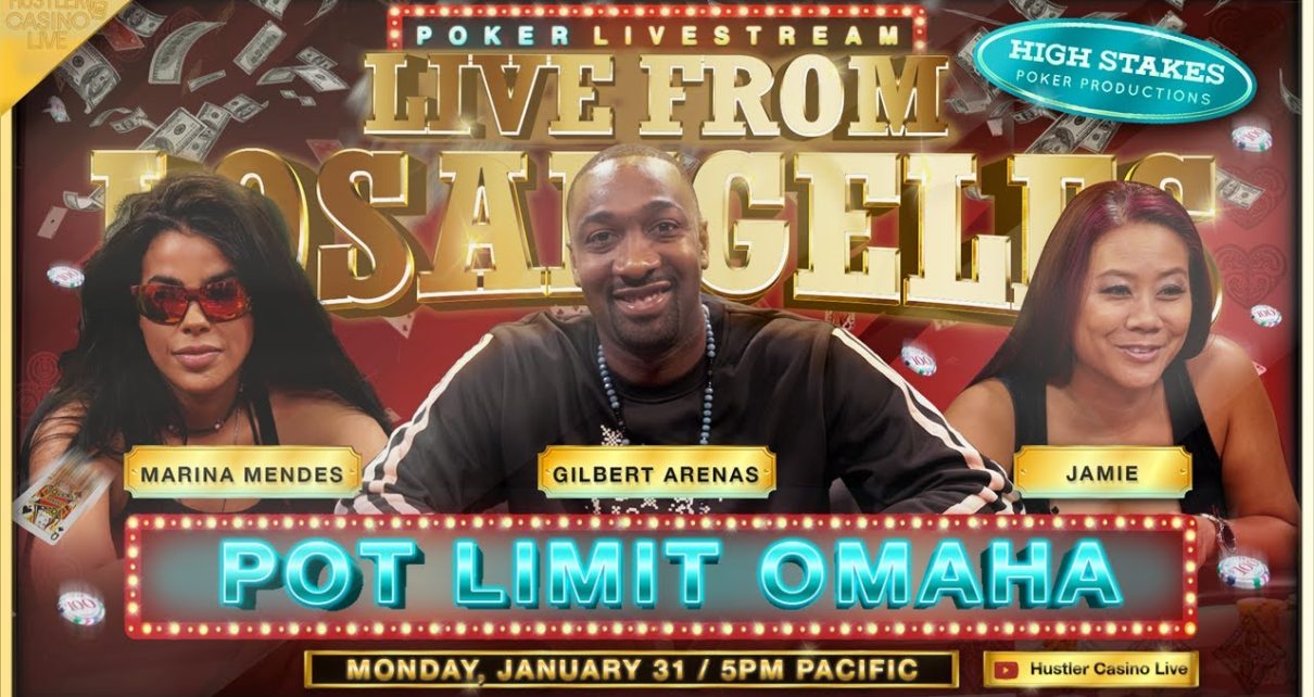 Gilbert Arenas, Marina Mendes & Jamie – POT LIMIT OMAHA!!! Commentary by Greg Potter & Adam Johnson