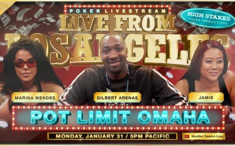 Gilbert Arenas, Marina Mendes & Jamie – POT LIMIT OMAHA!!! Commentary by Greg Potter & Adam Johnson