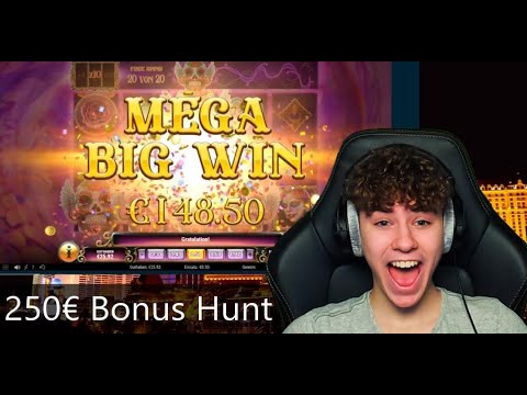 Online Casino Deutsch| 250€ Bonus Hunt| BIG WIN| Teil 1
