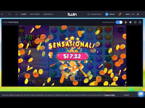 Online Casino Slots Fruit Party Big Win For Low Stake