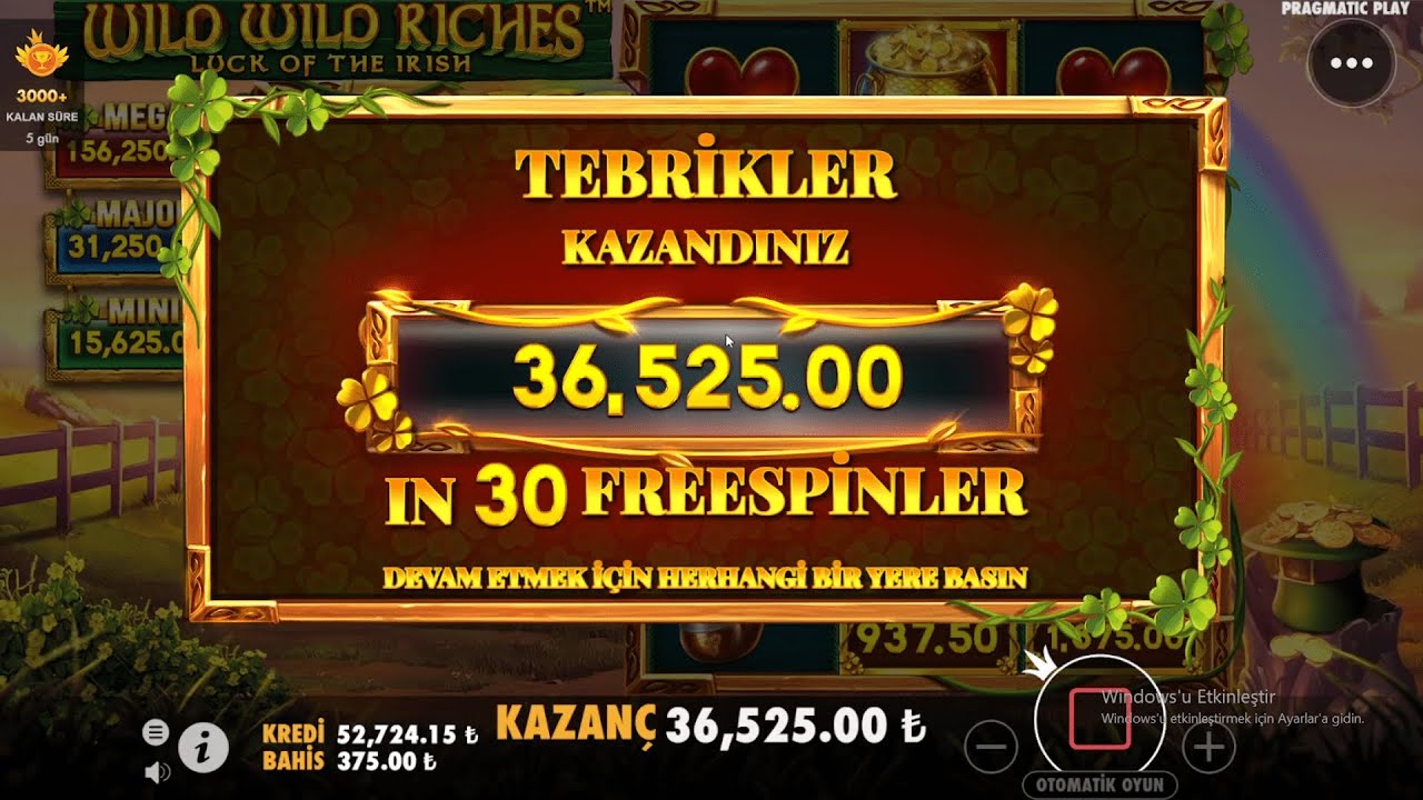 WİLD WİLD RİCHES 1 Dakikada 2 Kere Bonusa Girmek Akıyorrr #wildwildriches #casino #slot