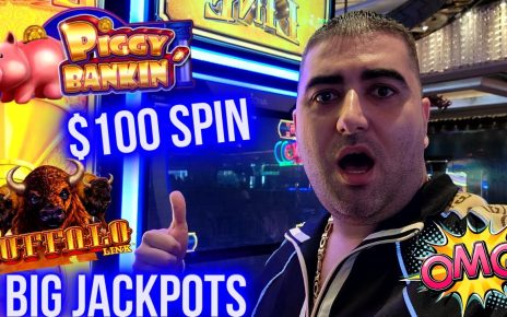 Winning Big Jackpots On Piggy Bankin & Buffalo Link Slots | Las Vegas Casinos Jackpots