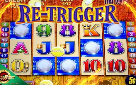 5 SCATTERS RE-TRIGGER!!! LIVE! Tiki Torch !!! BONUSES !!! Aristocrat Casino Slots