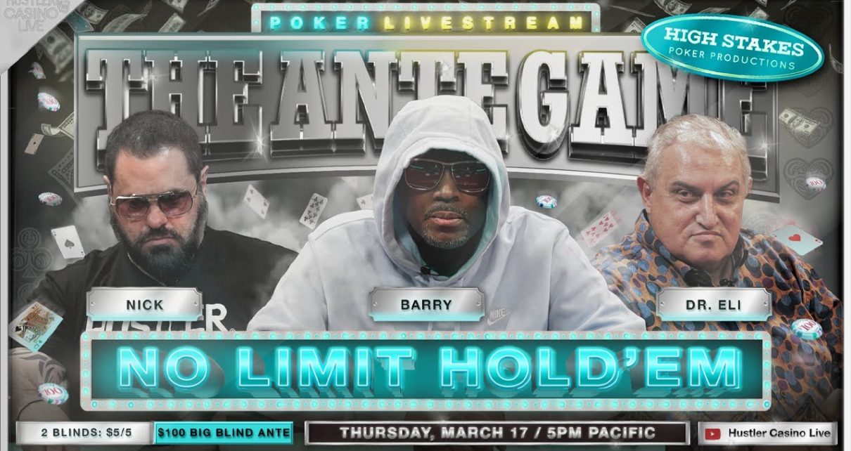 Barry, RB, Nick Vertucci & Dr. Eli Play /5/100 Ante Game – Commentary by David Tuchman
