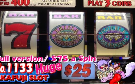 Finally!! Massive Jackpot?? Biggest Jackpot Triple Double Diamond Slot ③ Barona Casino 赤富士スロット③大勝利