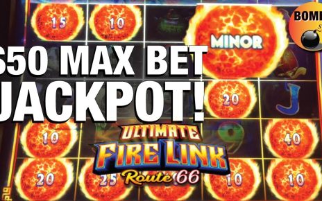 HANDPAY! ⛽️ROUTE 66 ~ Ultimate Fire Link  Bet Jackpot! Casino Slot Machine Play at Aria Las Vegas