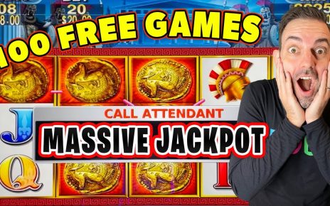 ?️ MASSIVE JACKPOT +100 FREE GAMES ?️ Roman Tribune Slot Machine