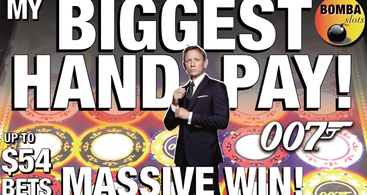 My BIGGEST JACKPOT! ? on  HIGH LIMIT James Bond Casino Royale 007 Massive Handpay Slot Play Vegas