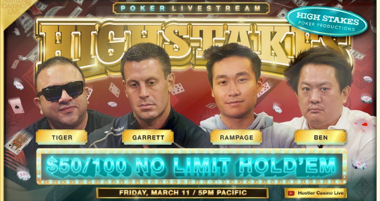 RAMPAGE BUYS IN 0K!!! HIGH STAKES /100/200 w/ Garrett & Rampage – Commentary by David Tuchman
